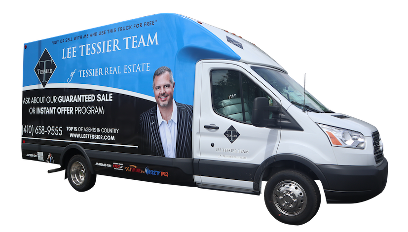 Lee Tessier Team branded moving truck — free for clients to use